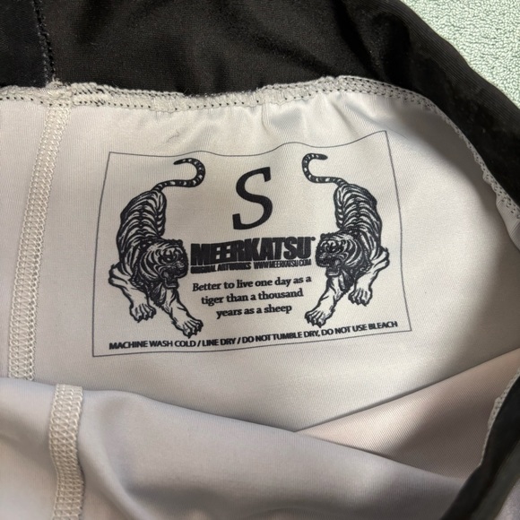 Meerkatsu Tights Midnight Tiger Print Grey Orange Black Wonderful Illustration - Picture 10 of 13